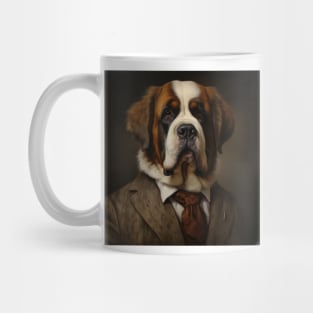 St. Bernard Dog in Suit Mug